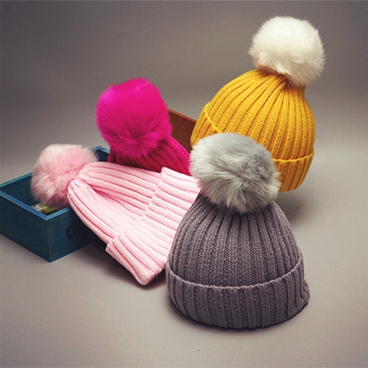 Children's warm breathable hat cute fashion light solid color leisure outdoor sports