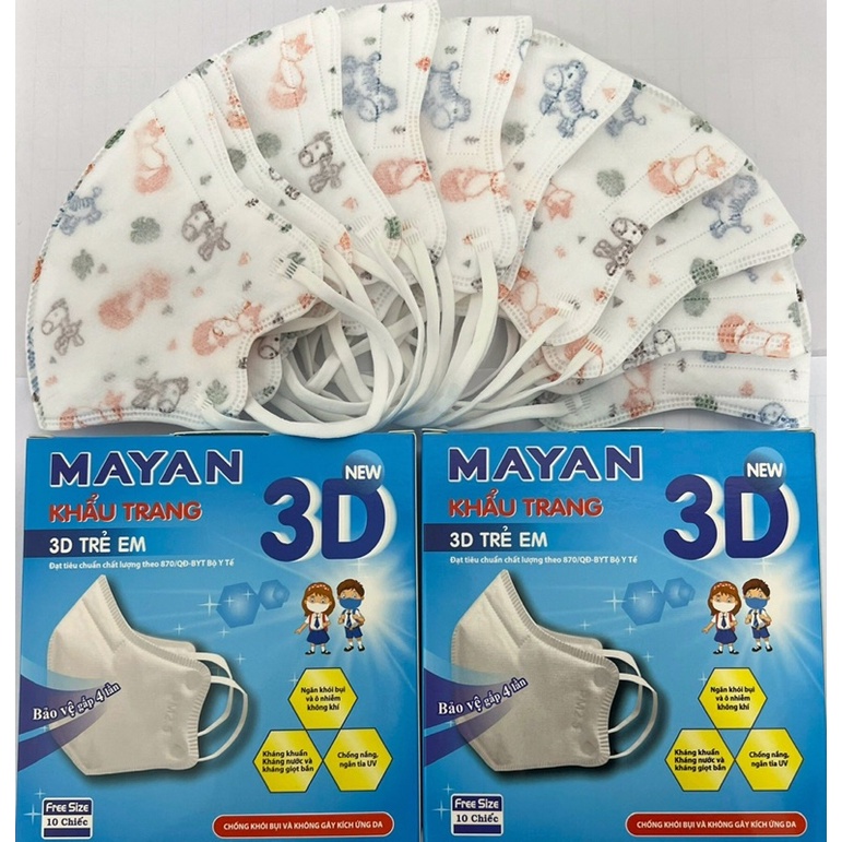 Khẩu trang MAYAN 3D PM 2.5 : 1 hộp 10 cái