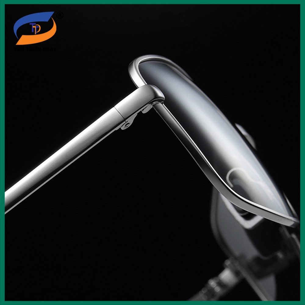 Mắt kính nam nữ đổi màu râm mát dùng ngày đêm, gấp gọn 615DM. Gọng kim loại không gỉ, tròng phân cực chống tia UV | BigBuy360 - bigbuy360.vn