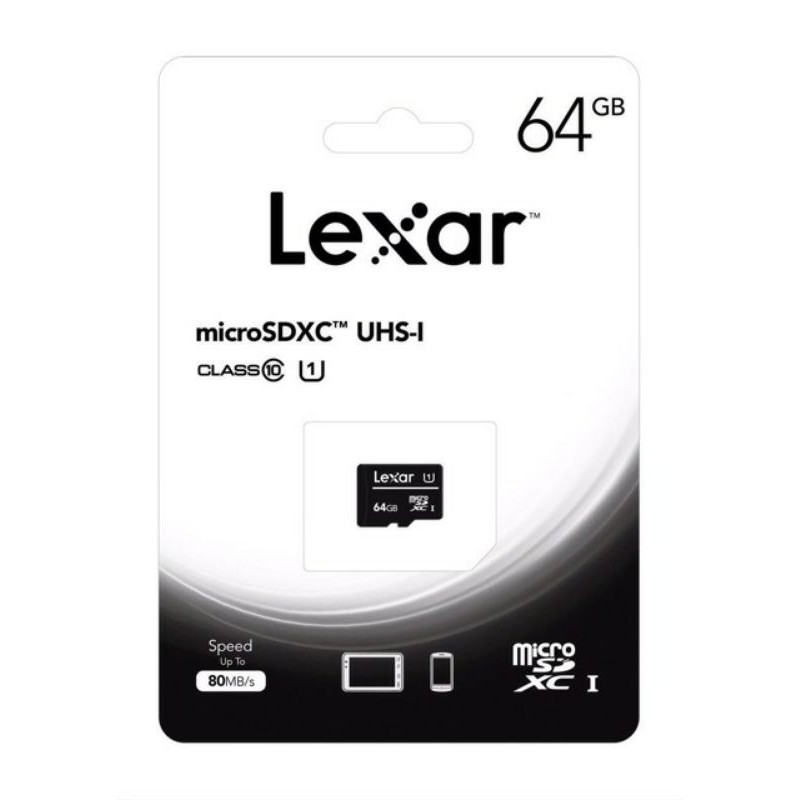 Thẻ nhớ Micro SD Lexar 64Gb class 10 UHS-I V30 U1 80M