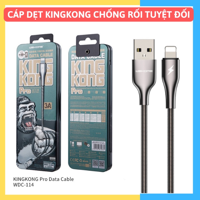 Cáp KingKong WK | WDC-114 | Chống rối, cáp hộp sắt