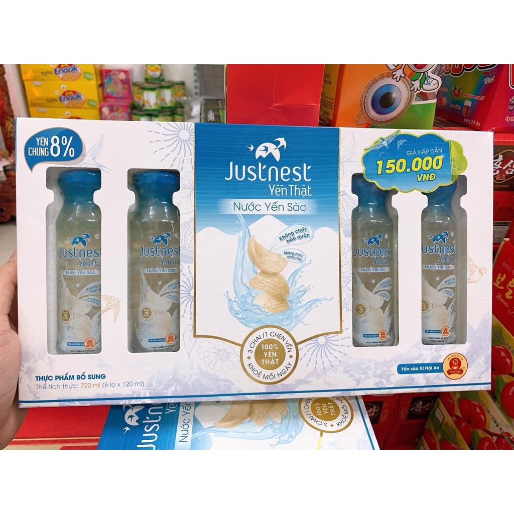 Nước Yến Sào Justnest Yến Thật 120ml x 6 lọ