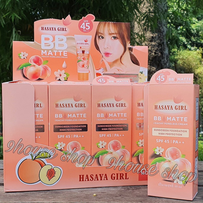 KEM NỀN HASAYA GIRL BB MATTE PEACH 50ML THÁI LAN CHÍNH HÃNG - 9023