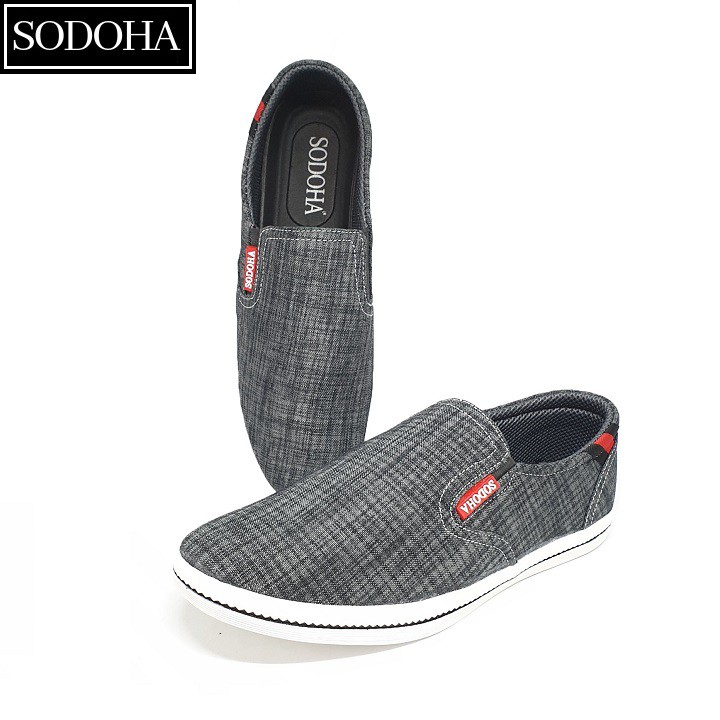Giày Lười Thời Trang Nam SODOHA SDH86619 Màu Xám