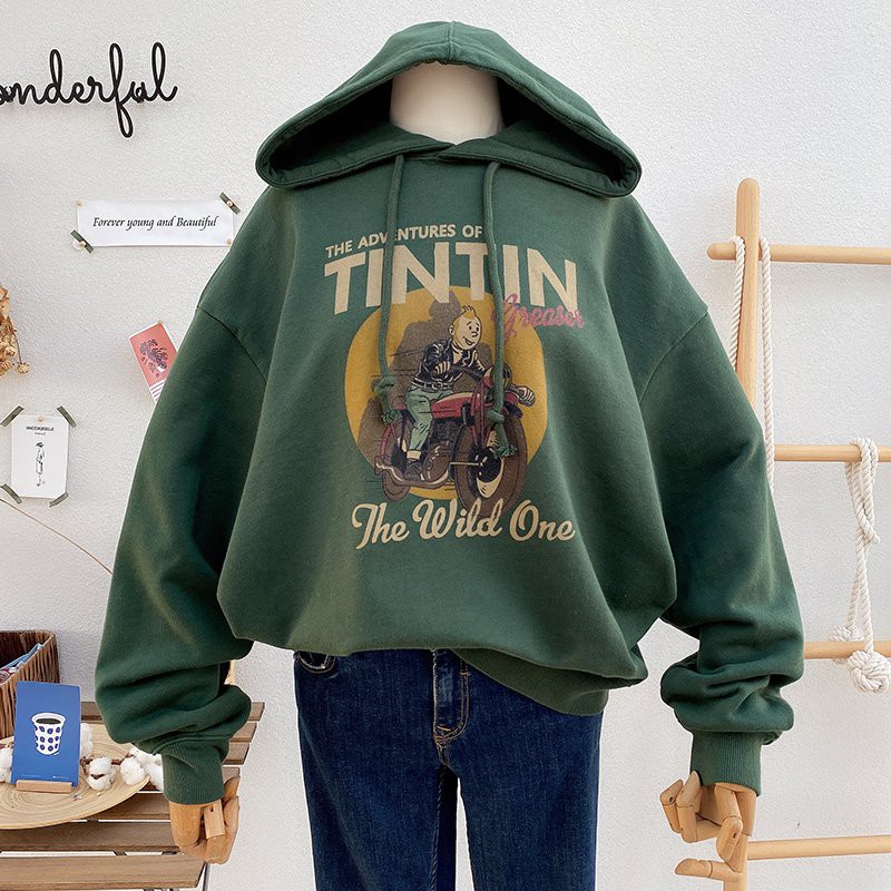 Áo hoodie nam nữ Tin Tin freesize Cheapy vải nỉ form rộng tay bồng có mũ unisex xanh đỏ ulzzang hàn quốc local brandC547 | BigBuy360 - bigbuy360.vn