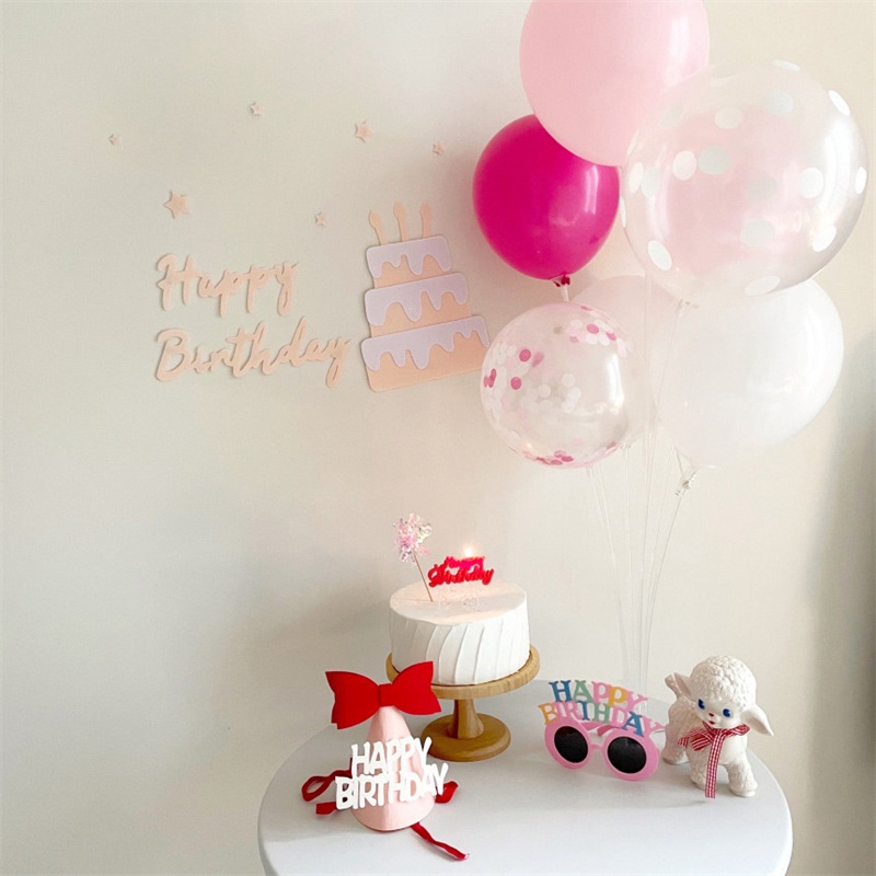 Bộ Chữ Happy Birthday Số 0-9 Dán Tường Trang Trí Tiệc Sinh Nhật