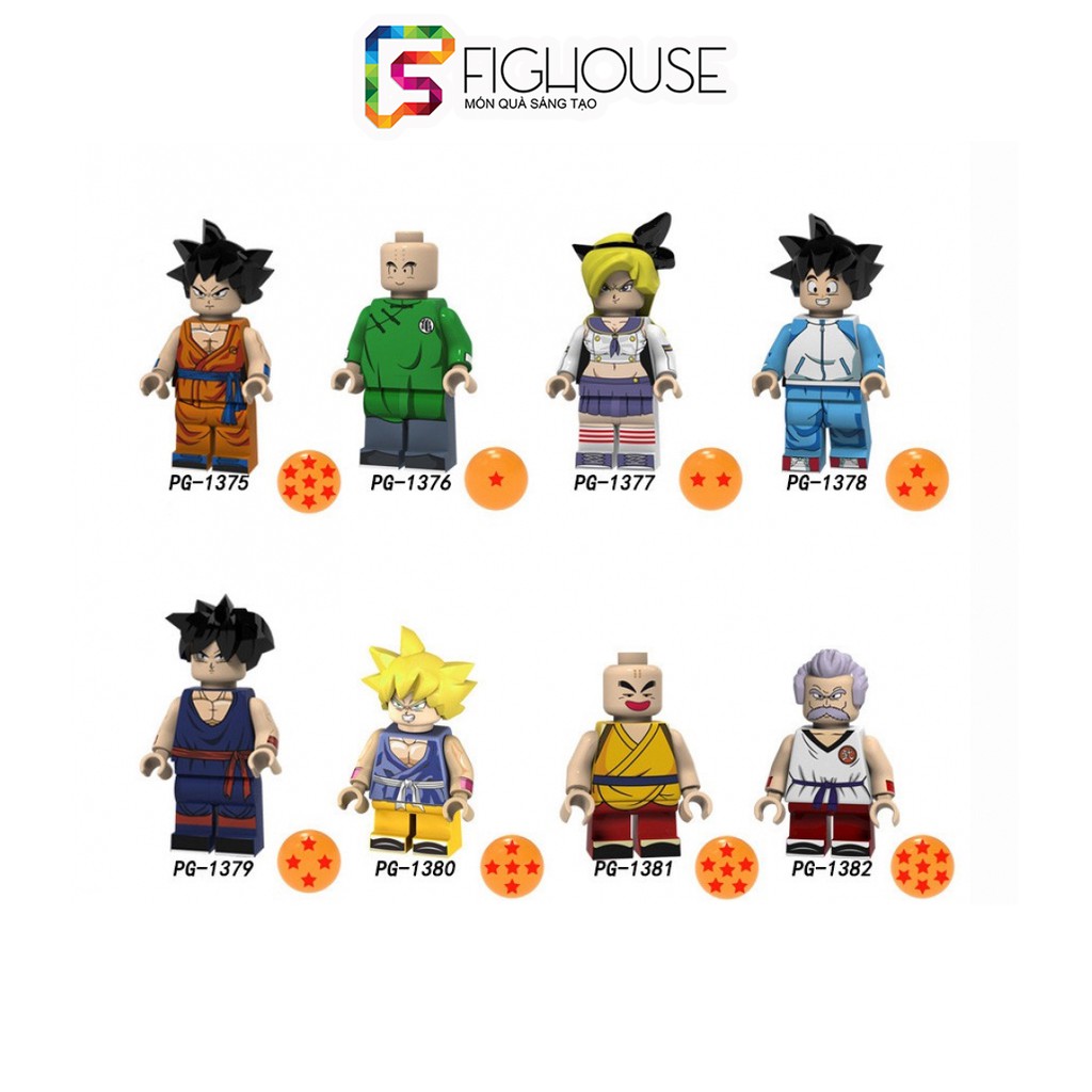 Minifigures Các Nhân Vật Bảy Viên Ngọc Rồng Dragon Ball PG8167 - Đồ Chơi Xếp Hình Lắp Ráp [A8]