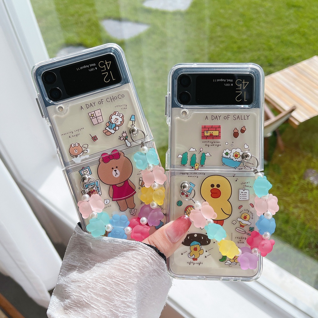 Ốp Điện Thoại PC Cứng Trong Suốt Chống Sốc Hình Melody Yugui Cho Samsung Galaxy Z Flip 3 5G