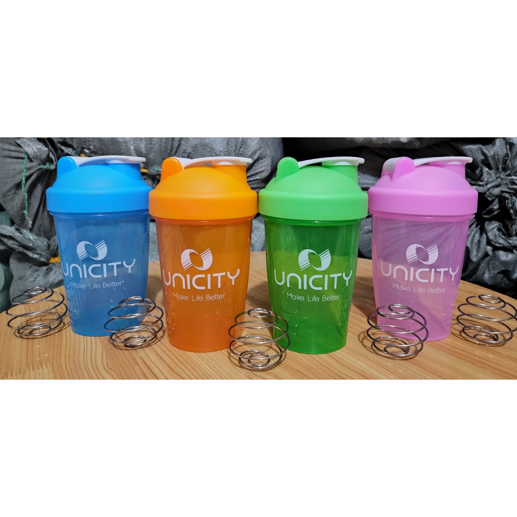 Bình lắc Unicity Shaker thể thao dung tích 400ml (Tặng kèm lò xo)