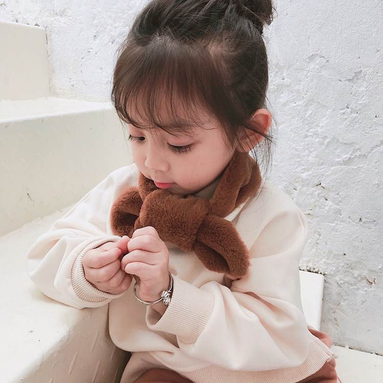 Khăn lông thỏ trẻ em thắt nơ