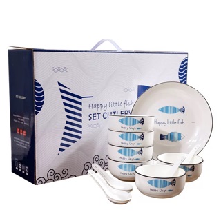 set bát đĩa thìa đũa dễ thương