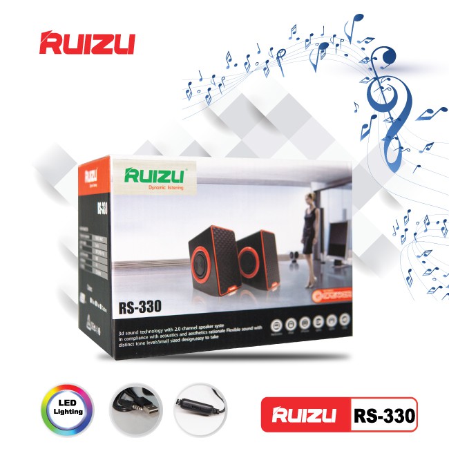 Loa Vi Tính 2.0 Ruizu RS-330 - Công suất 3W*2