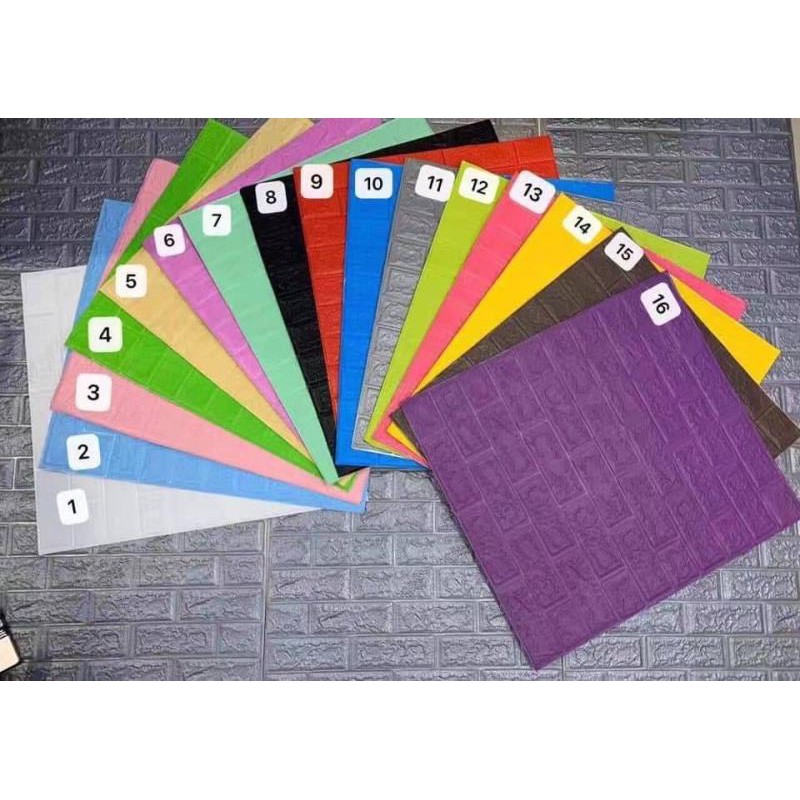 Xốp dán tường 3D giả gạch dày 3mm Loại 1 Siêu Dính 70x77cm | BigBuy360 - bigbuy360.vn