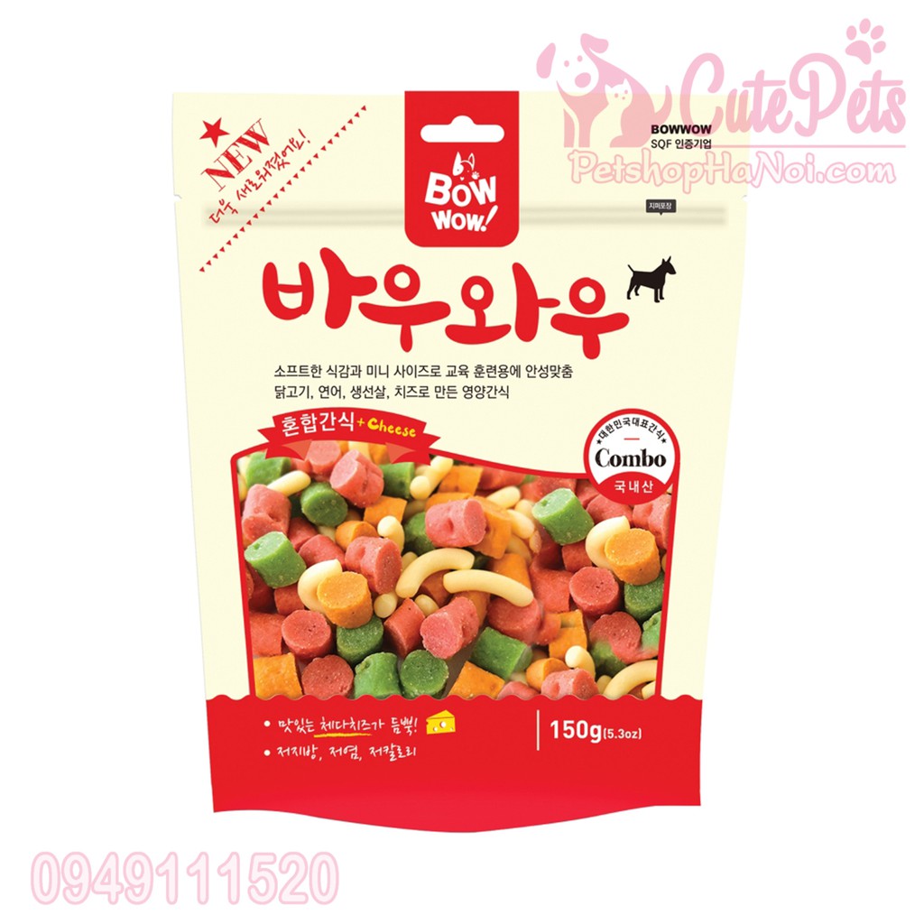 [Mã PETHOT giảm 8% đơn 199K] Bánh thưởng Snack hỗn hợp cho chó Hàn Quốc - CutePets Phụ kiện chó mèo Pet shop Hà Nội