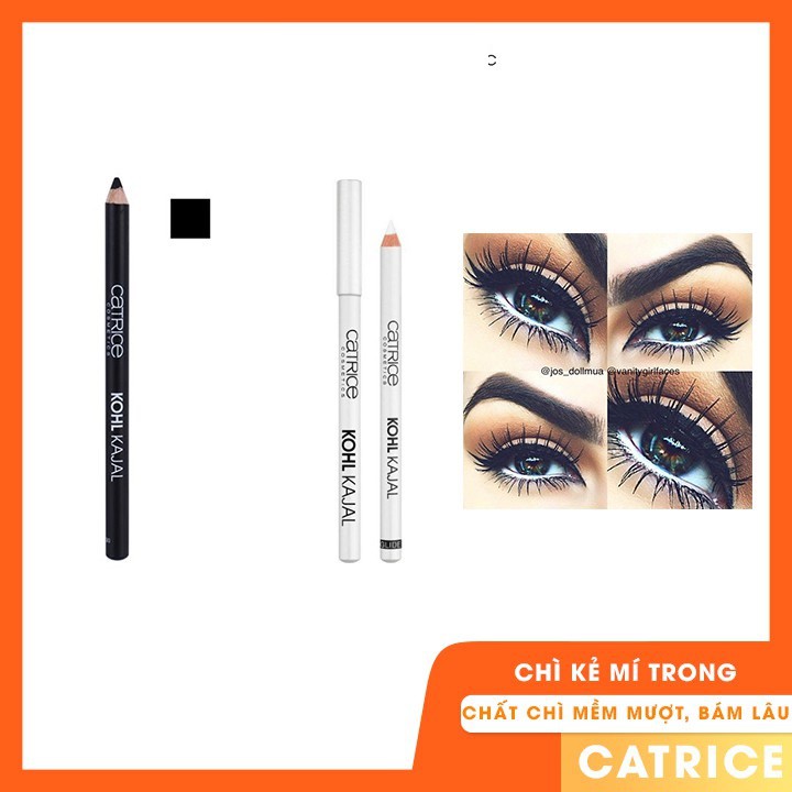 Chì kẻ mắt Catrice Kohl Kajal có 2 màu đen và trắng chính hãng chuyên kẻ viền mắt makeup