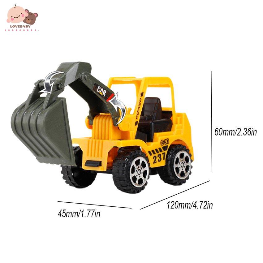 [HOT]Boy Toy Car Excavator Color Random Child Inertia Model Engineering Car