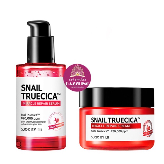 Combo Serum + Kem Dưỡng Phục Hồi Da Some By Mi Snail Truecica Fullsize