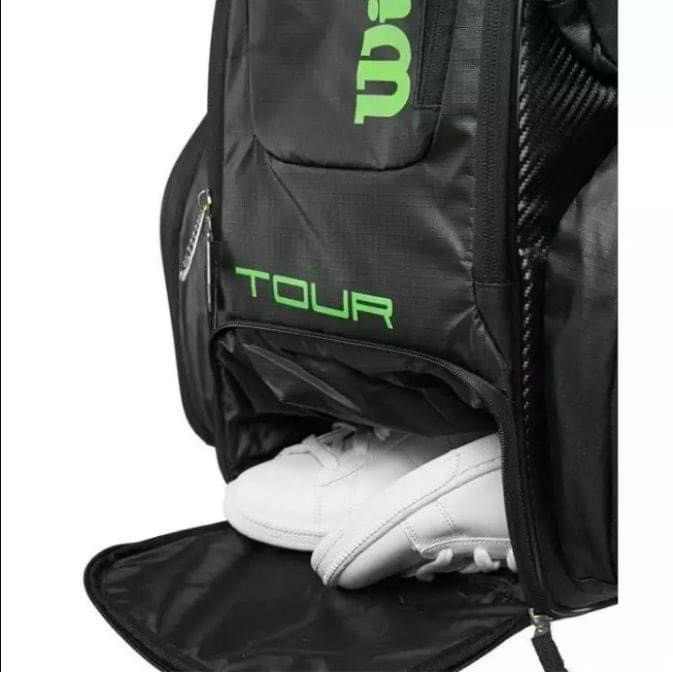 Ba lô  thể thao WILSON TOUR V LARGE - Ba lô tennis chính hãng Wilson - có khả năng chống nhiệt và chống nước, đen/trắng