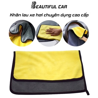 Khăn lau ô tô xe hơi cao cấp 2 lớp chất liệu micro fiber