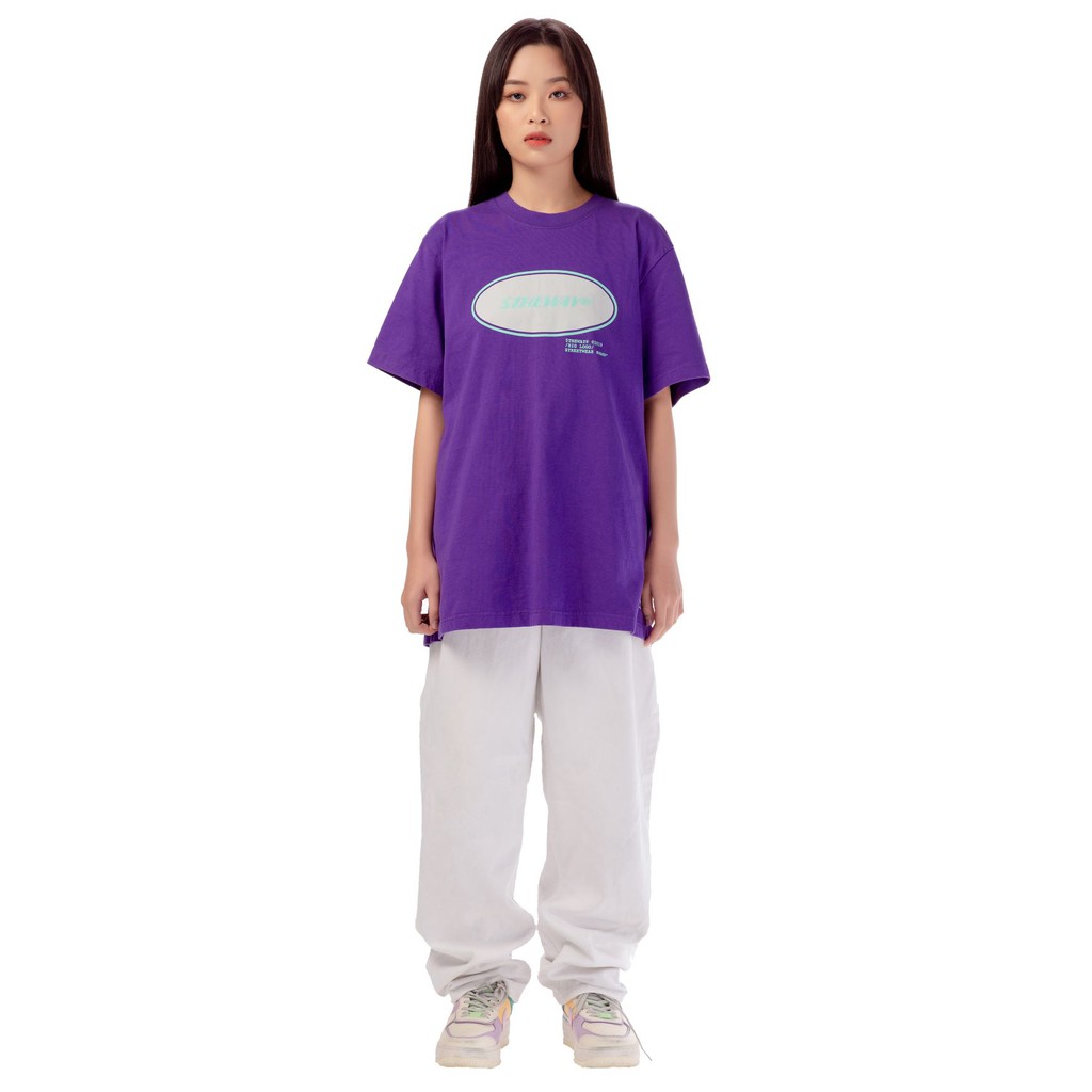 5THEWAY® /oval/ SQUARE TEE™ in PURPLE aka Áo Thun Tím Tay Ngắn