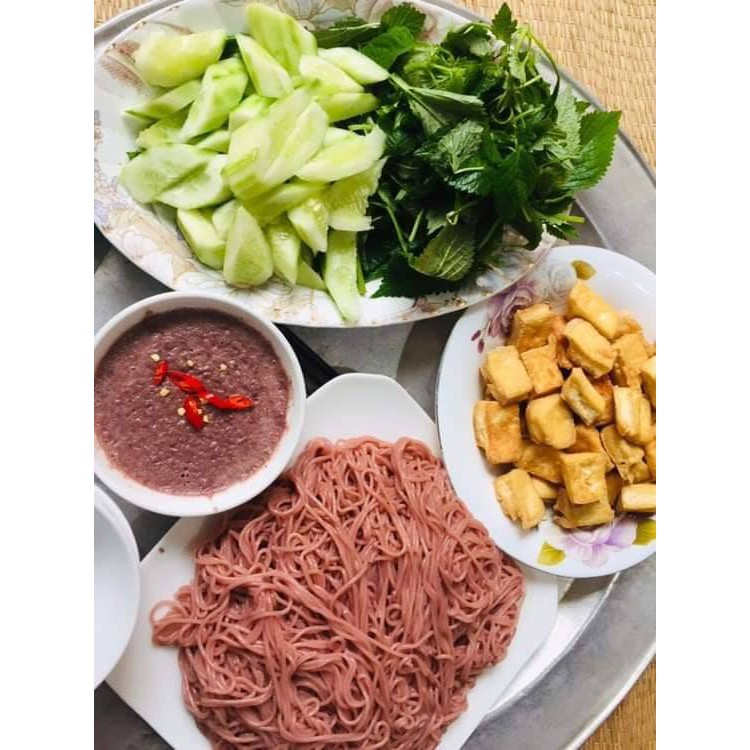 Bún gạo lứt đỏ Hoàng Minh 500gr, gạo lức thơm dẻo - eatclean, giảm cân