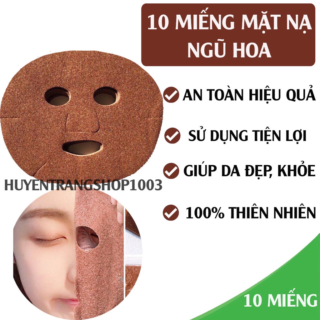 10 MIẾNG MẶT NẠ NGŨ HOA NHŨ HOA TRẮNG DA CHUYÊN DÙNG TRONG SPA