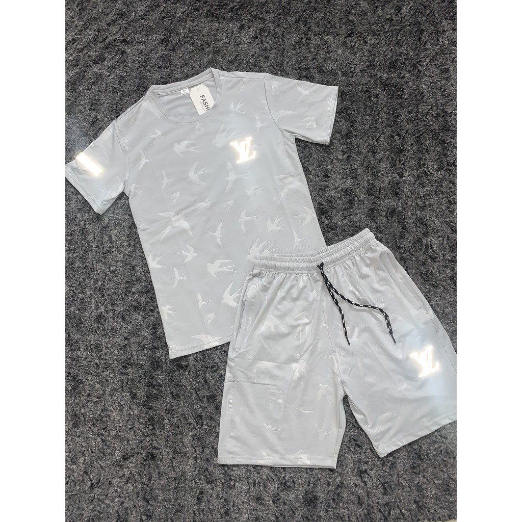 Bộ thể thao nam -Bộ hè nam cọc tay 3d vải thông hơi kim cương lạnh thoáng mát thấm hút mồ hôi thích hợp chơi thể thao | BigBuy360 - bigbuy360.vn