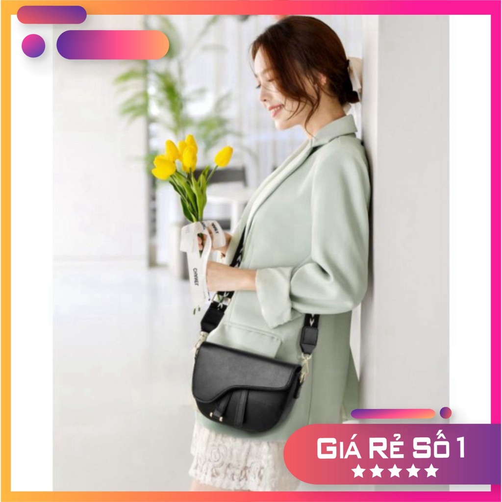 Túi xách nữ đeo chéo hình yên ngựa thời trang cá tính dây đeo bản to DC10 túi đeo vai - TX Chip Xinh