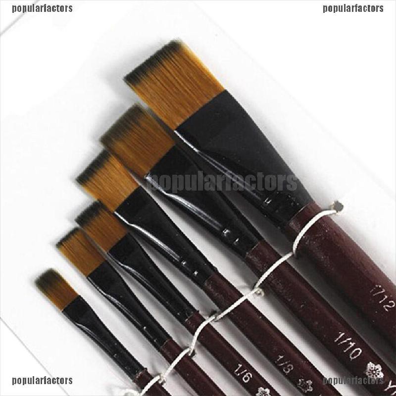 Bộ 6 Cọ Vẽ Tranh Sơn Dầu Chuyên Dụng