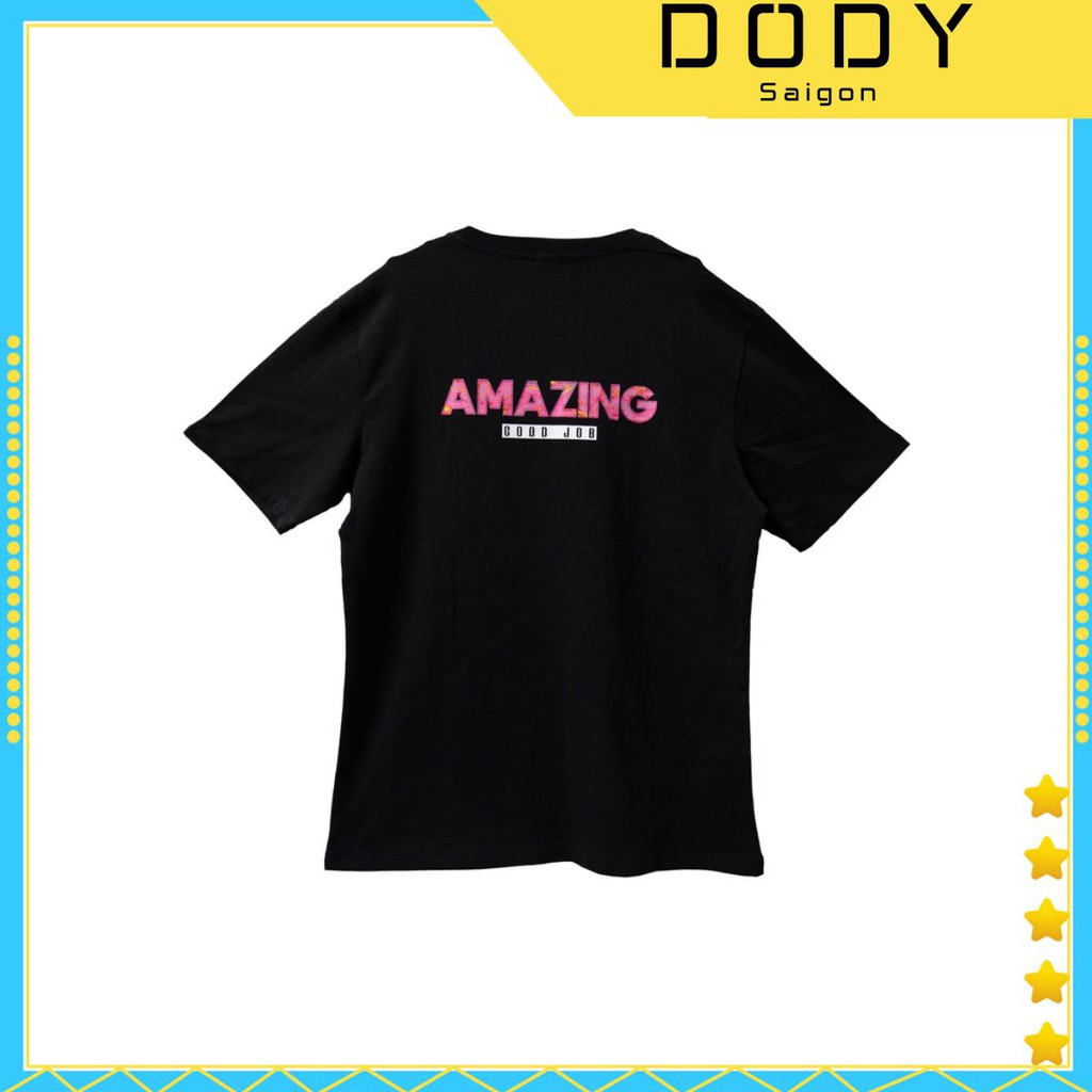 Áo thun nam nữ tay lỡ UNISEX Nam Nữ cotton 100% form rộng - AMAZING GOOD JOB [DODY Saigon / Áo Thun]