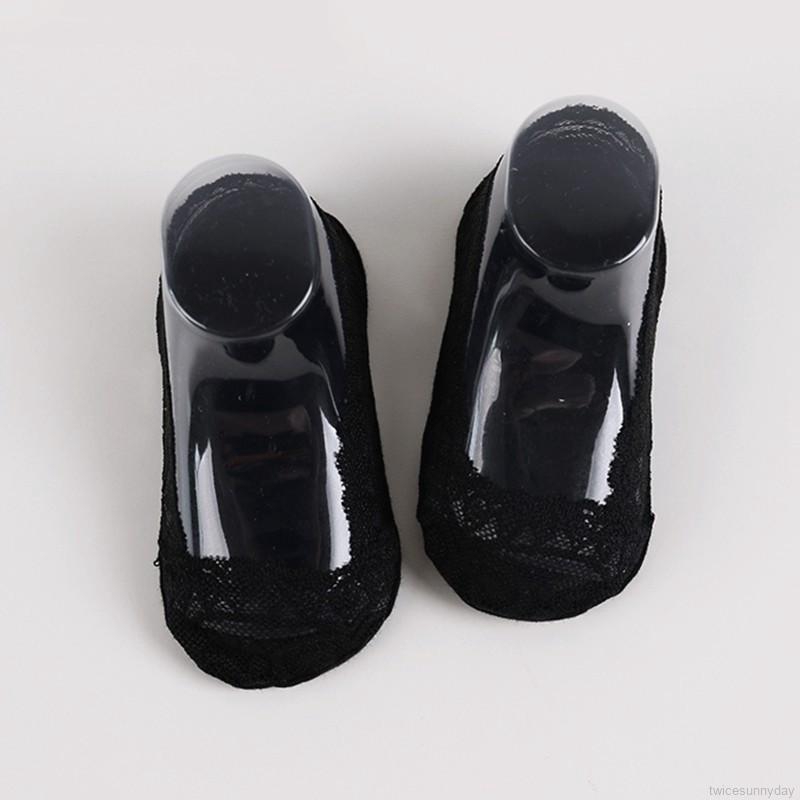 Vớ cotton phối ren chống trượt xinh xắn dành cho bé gái