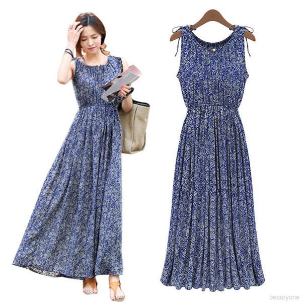Đầm maxi dáng rộng phong cách boho thời trang quyến rũ cho nữ