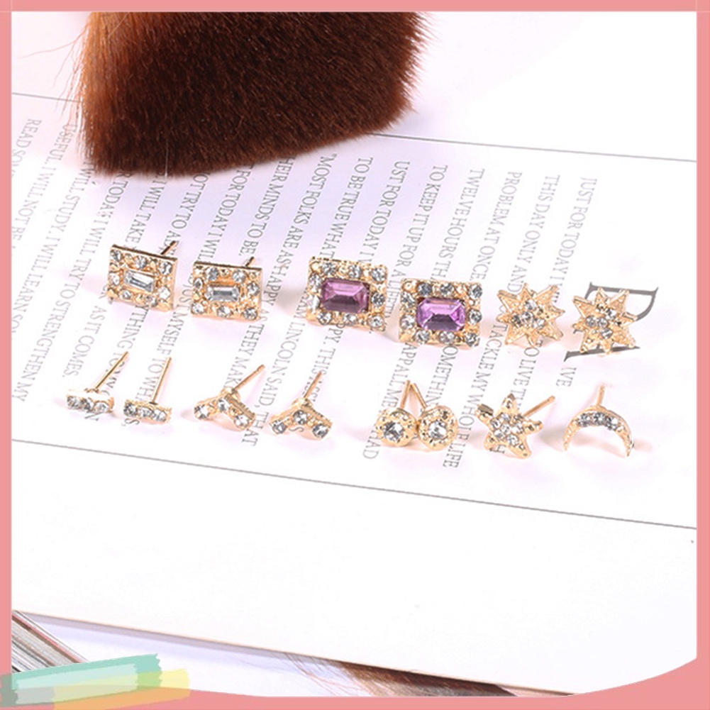 Bộ 7 Đôi Khuyên Tai Nữ Trang Tạo Hình Độc Đáo