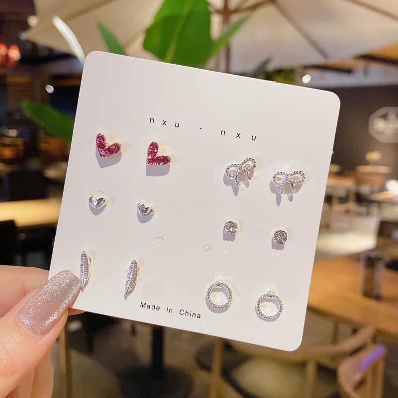 Bông tai bạc 925 hình nơ đính ngọc trai đơn giản cho nữ