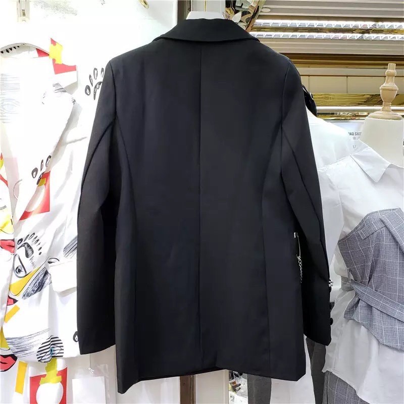 Áo Khoác Vest Blazer Unisex  From Rộng Trơn Phong Cách Hàn Quốc V01