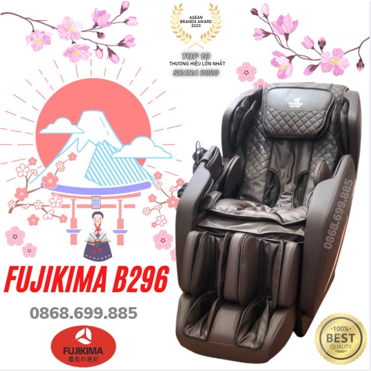 Ghế massage toàn thân FUJIKIMA ESPACE FJ-B296 massage trị liệu xương khớp, thoái hoá đốt sống cổ và lưng