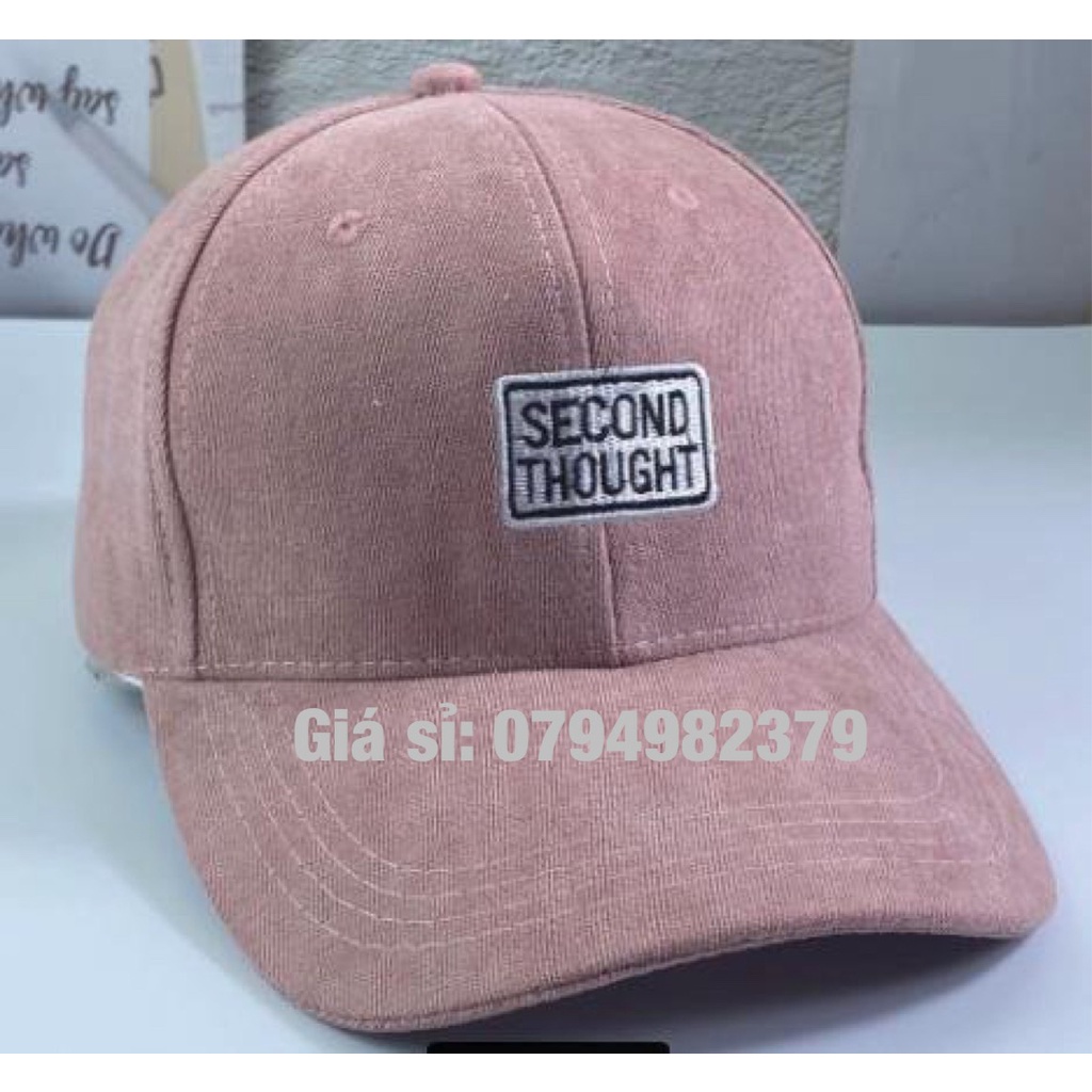 Nón kết lưỡi trai - Mũ nhung mặt vuông Second Thought cực kì cool ngầu thời trang trẻ (Cap-Nón(Most))