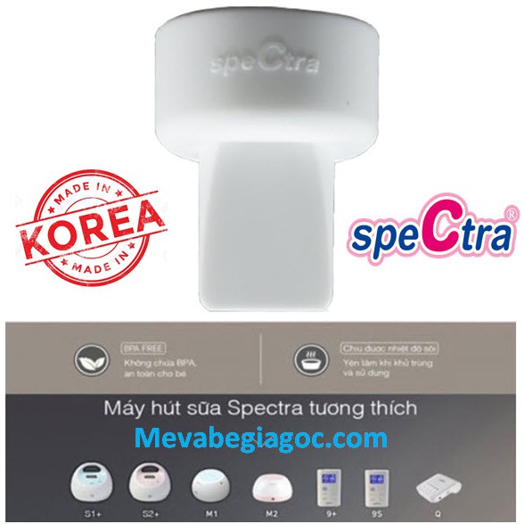 (Số 1 Hàn Quốc) 1 - 2 Van chân không silicon cho máy hút sữa Spectra Q, M1, M2, 9S, 9plus, 9+, S2, S2+, S1, S1+