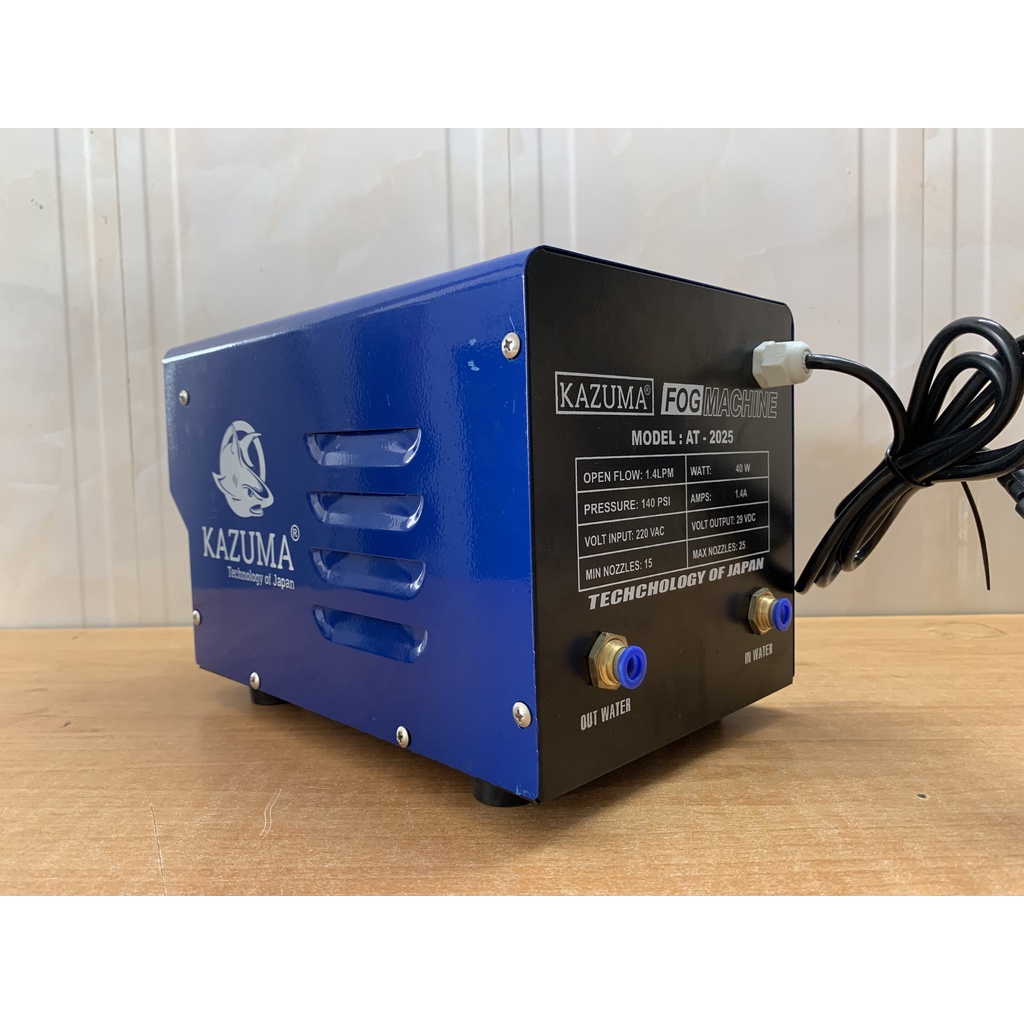 [CÔNG NGHỆ NHẬT BẢN] Máy phun sương làm mát, cấp ẩm ngoài trời, nhà nấm KAZUMA AT-2025