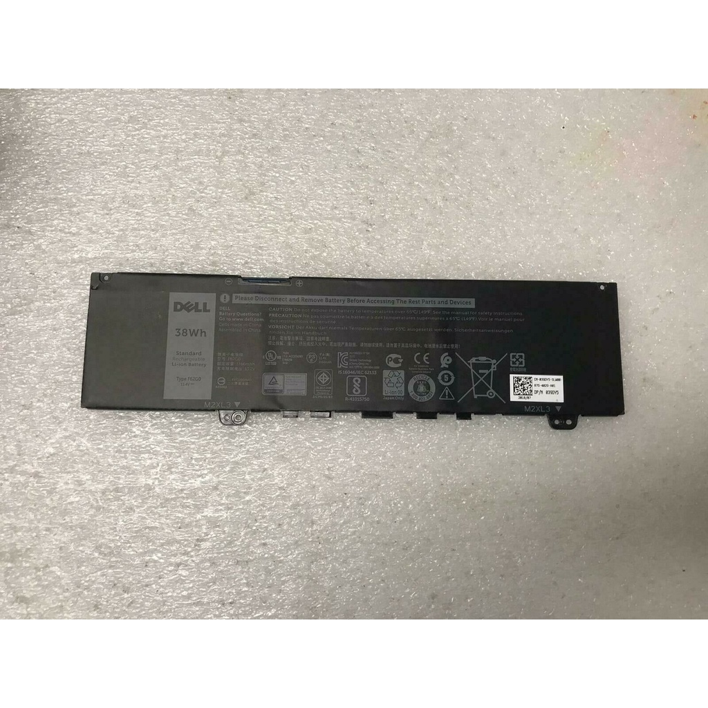 PIN ZIN DELL inspiron 7370 7380 7386 5370 73737370 38Wh F62G0 MỚI 100%