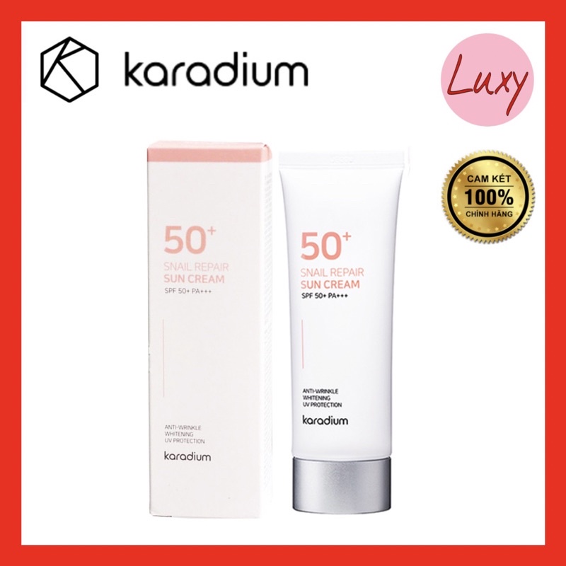 [ Chính Hãng ] Kem Chống Nắng Karadium Snail Repair Siêu Mướt, Không Bết Dính - Luxy Cosmetic