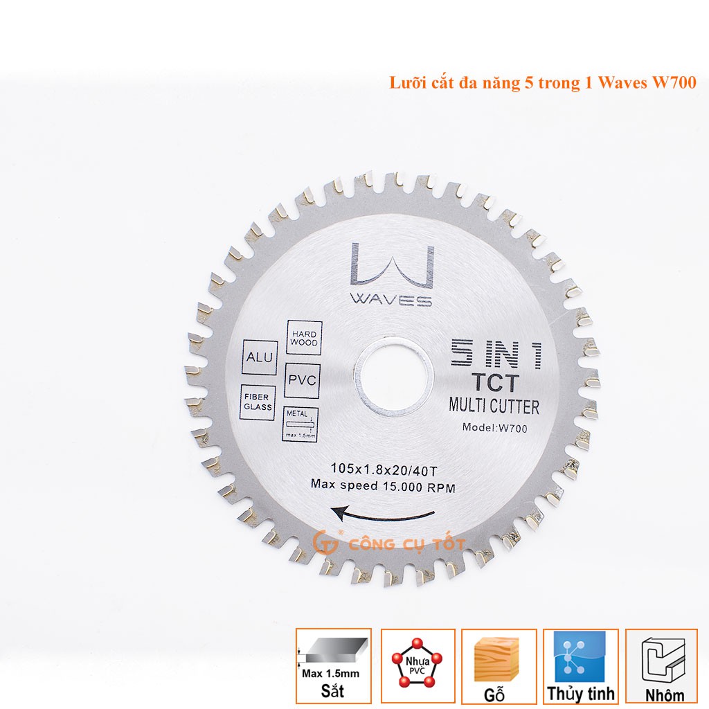 Lưỡi cưa gỗ - Lưỡi cắt gỗ đa dụng 40 răng của Pháp
