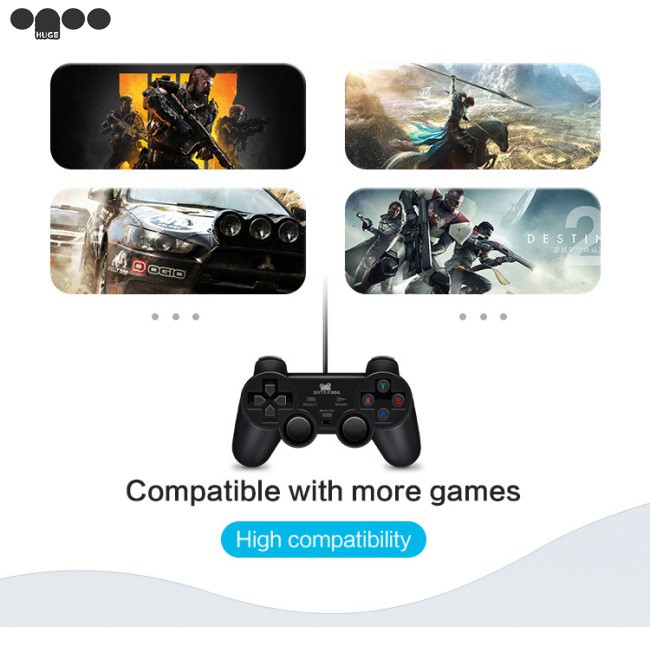 RNG Wired Usb Pc Game Controller Gamepad For Pc Windows Computer Laptop Black Game Joystick