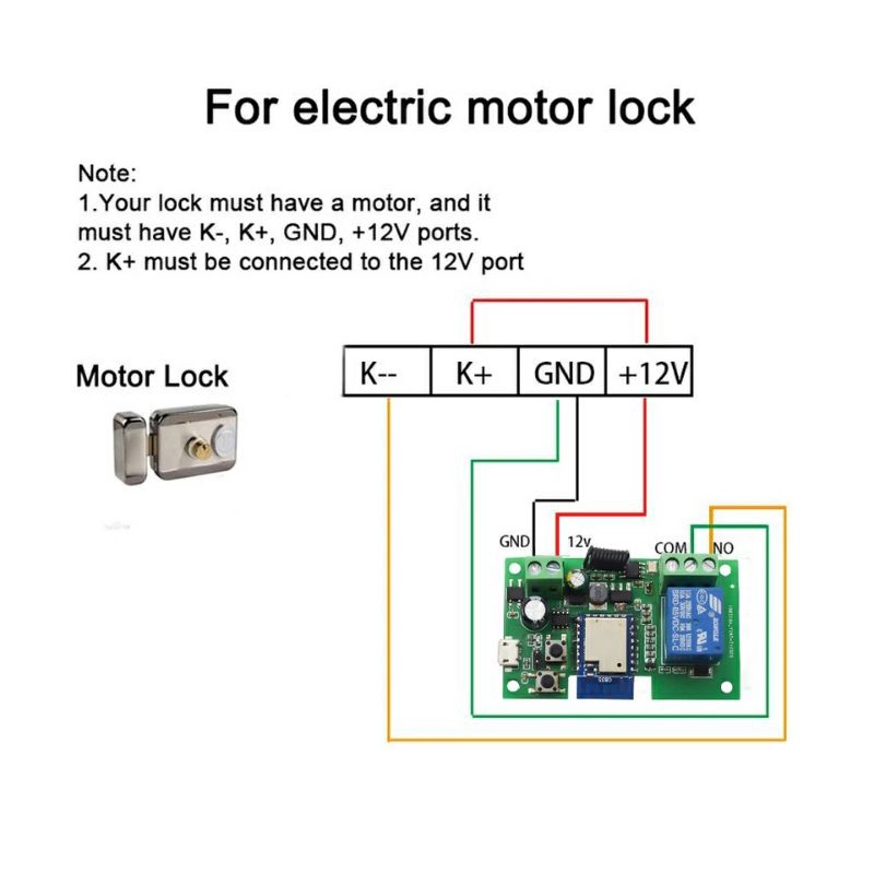 Module điều khiển Tuya  mở khoá cổng, cửa, khoá nam châm điện RFID qua điện thoại GOOGLE HOME