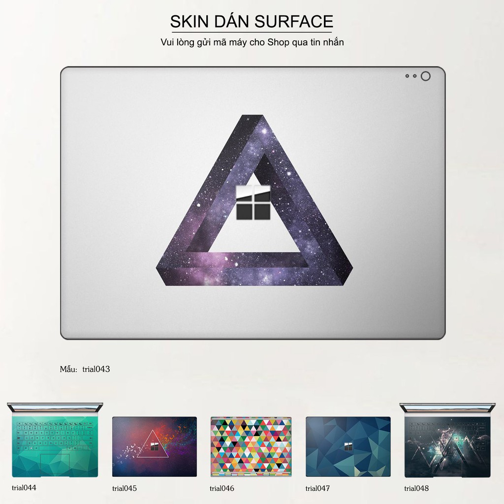 Skin dán Surface in hình Đa giác bộ 8 (inbox mã máy cho Shop)