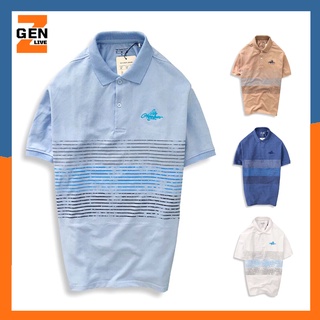 Áo thun cổ bẻ cao cấp thân phối kẻ sọc ngang, logo thêu đẹp mắt - lz fashion - ps151