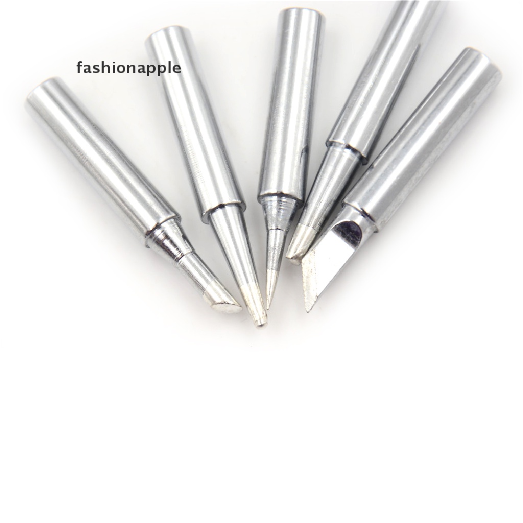 FAVN Bless 5pcs 936 Electric Brass Soldering Irons Tip Solder Station Conical Bevel Tip glory