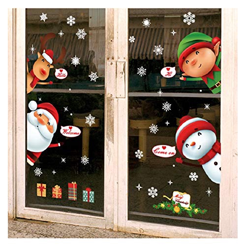 Miếng Dán Tường Trang Trí Giáng Sinh / Năm Mới / Cửa Sổ Họa Tiết Người Tuyết