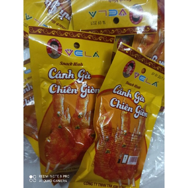 Snack Cánh Gà  FREESHIP  Bim Bim Hình Cánh Gà Thơm Cay vela [lẻ 10 gói] ăn vặt tuổi thơ