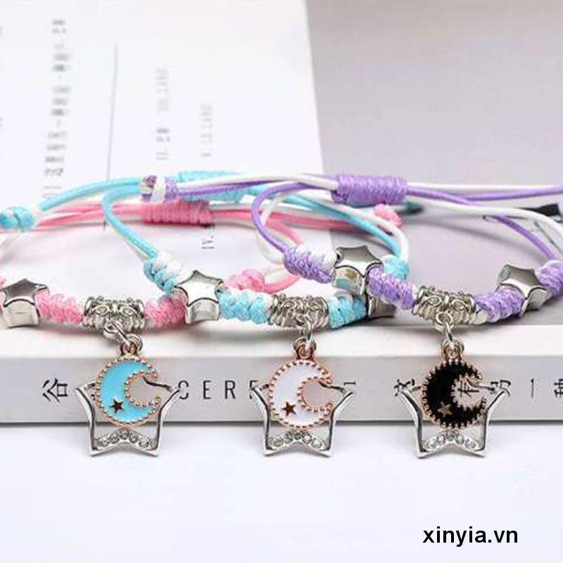 Set 3 Vòng Tay May Mắn Dạ Quang Mặt Trăng / Hoa Thời Trang Cho Cặp Đôi